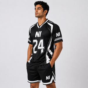 Ensemble maillot et short de football pour homme, léger, respirant, vêtements de sport athlétiques, séchage rapide, vêtements de sport d'équipe - Product Image 6