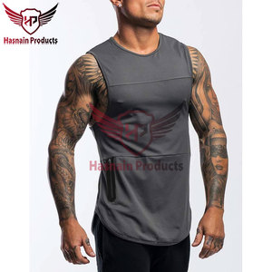 Camisetas sin mangas de algodón personalizables de alta calidad para hombres, de punto transpirable, el mejor Material para uso Atlético informal, venta al por mayor - Product Image 6