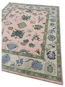 พรมขนสัตว์ทอมือแบบอูชาค สีพื้น ขนหนานุ่มพิเศษ ด้านหลังทำจากยางลาเท็กซ์ ปมแน่น ไม่ลื่น ซักได้ สำหรับปูพื้นบ้าน ราคาโรงงานจากอินเดีย - Product Image 2