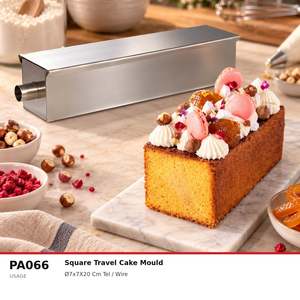 Molde Rectangular para Pastel Fida Tube, Molde para Pastel de Viaje 70x70x200 - Product Image 5
