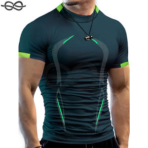 Camiseta de compresión de manga larga para hombre, camisetas para correr de capa base en azul marino, rendimiento y comodidad - Product Image 5