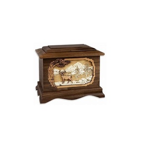 Venta al por mayor de urna de cremación clásica para adultos, suministros funerarios de madera para decoración del hogar para cenizas humanas - Product Image 6