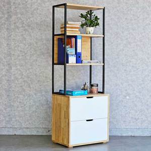 Iron Frame Shelf with <b>Drawers</b> 60x40x170cm Standing Type Rubber Wood KTB68159 - Product Image 6