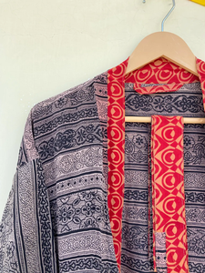 Robe en soie crêpe faite à la main, nouveau kimono tendance, sari pour la vie quotidienne, respirant, lisse, idéal pour les saisons printemps, été et automne - Product Image 5