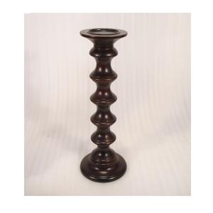 Portavelas de pilar de madera maciza pulida negra de primera calidad para el hogar, sala de estar, decoración de mesa, uso artesanal, soporte de pilar de madera maciza - Product Image 4