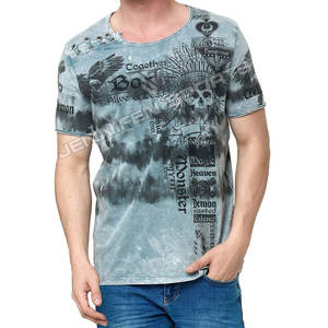 Camiseta de Hombre 100% Algodón, Lavada con Ácido, con Logotipo Personalizado, Diseño Impreso por Transferencia de Calor, 240 Gramos, Transpirable y de Secado Rápido - Product Image 5