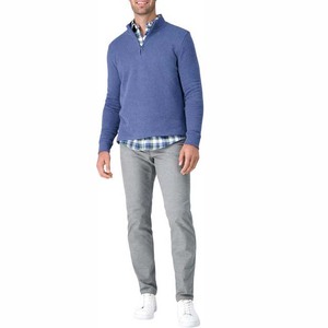 100% coton haute qualité Streetwear Basics décontracté demi fermeture éclair OEM Service Design respirant hommes sweats à capuche et sweat-shirts à vendre - Product Image 5