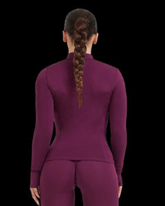 Veste de course respirante de haute qualité pour femmes, pour le yoga, la salle de sport et les activités de plein air - Manches longues, 100% polyester, décoration en maille - Product Image 4