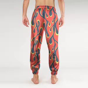 Pantalon de survêtement pour hommes, décontracté, automne, chaud et doux, en molleton 100% coton, avec poche arrière à fermeture éclair, taille moyenne, prix de gros - Product Image 6