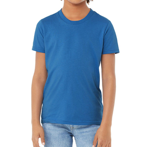 Vêtements pour enfants de haute qualité couleur unie 100% coton T-Shirt garçons filles col rond T-shirt à manches longues enfants - Product Image 1