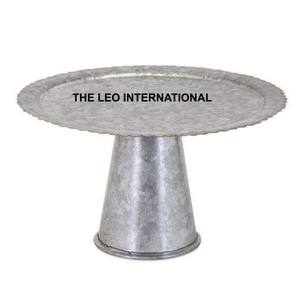 Wooden Material <b>Marble</b> Top Round Shape Brown Color <b>Cake</b> <b>Stand</b> 1 Tier Fancy Style Luxury Handmade Home Decorative - Product Image 6