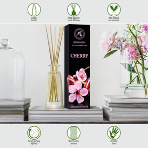 Diffuseur à bâtonnets Aromatika Cerise 100ml, parfum velours profond, longue durée, senteur baies pour la maison - Product Image 3
