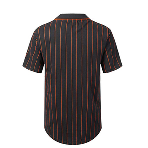 Diseño sólido OEM Color personalizado Poliéster Manga corta Cuello redondo Béisbol Softball Jersey Camisas Transpirable Antiarrugas Secado rápido - Product Image 2