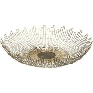 Direct Factory Supply Silver Shiny Polished Heavy Duty Metal Round Shape Bowl With Wooden Base Home And Hotel <b>Table</b> Supplies - Product Image 3