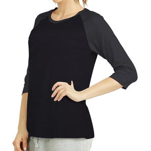 100% algodón de alta calidad para mujer, camisetas de manga larga con cuello redondo, Camisetas Básicas de manga corta sólidas de verano, Tops - Product Image 1