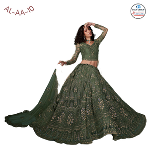 Impresionante blusa tradicional india pakistaní Dupatta hermoso cordón bordado pesado piedra boda temporada fiesta Lehenga - Product Image 2