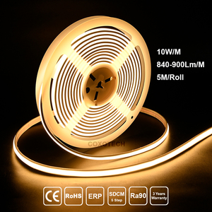 Alta calidad 3 años de garantía COB Tira de <span class=keywords><strong>LED</strong></span> sin puntos Regulable 5M <span class=keywords><strong>Rollo</strong></span> Blanco 6500K IP67 Impermeable Flexible Iluminación lineal suave - Product Image 5