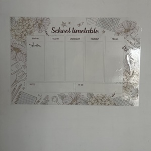 แห้งลบสำหรับนักเรียนโรงเรียนรูปแบบตารางเวลา-2นำมาใช้ใหม่วัสดุโพลีสไตรีนที่ทนทานถือพื้นผิวที่มีไฟฟ้าสถิต - Product Image 3