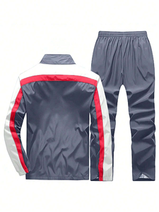 Conjunto Deportivo para Hombre, Chándal de Poliéster, Conjunto de 2 Piezas, Talla Ajustada, Chándal de Alta Calidad con Cierre - Product Image 2