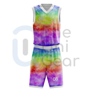Uniformes de baloncesto para adultos, 100% poliéster, secado rápido y absorbe la humedad, ropa deportiva personalizable, nuevo estilo de conjunto para fanáticos de los deportes - Product Image 2