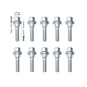 10 bulloni ch.17 12x1,25 lunghezza 55mm testa piatta - Product Image 1