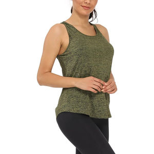 Camisetas sin mangas sueltas personalizadas de Color sólido para mujer, informales transpirables de secado rápido con logotipo frontal, venta al por mayor, 100% algodón barato - Product Image 3