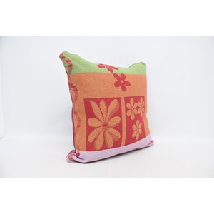 28x28 Inch Multicolor Bohemian Patchwork Woven Wool <b>Pillow</b> Vintage Embroidery Kantha Style Non-Slip Eco-Friendly Removable - Product Image 3