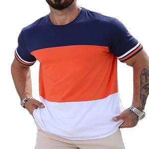 Nuevas camisetas casuales para hombre, camisetas de verano a la moda de manga corta con cuello redondo, estampadas a color, de poliéster y algodón para hombre - Product Image 5