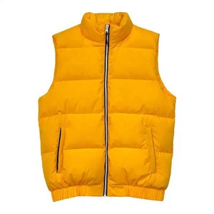 Venta al por mayor logotipo personalizado moda invierno ligero algodón Casual chaleco sin mangas invierno abajo chaleco para hombres chaquetas High Street - Product Image 1