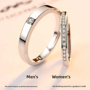 Anillo de Platino PT950 con Moissanita de Corte Princesa de Lujo, con Engaste de Canal, Unisex, para Bodas - Product Image 5