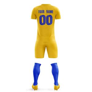 Conjuntos de camiseta de fútbol Sublimación Ropa de fútbol para hombres Camiseta de fútbol Club de entrenamiento Secado rápido Original Ropa de fútbol azul Fútbol - Product Image 5