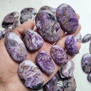 Cabochon en charoite naturelle de haute qualité forme et taille mélangées pierres précieuses en vrac pour accessoires de guérison et de bijoux - Product Image 3
