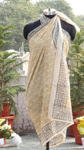 100% coton Jaipuri main bloc imprimé écharpe traditionnelle artisanale écharpe Boho Chic léger à la main doux coton écharpe - Product Image 5