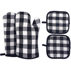 Résistant à la cuisine Plus 100% coton biologique épaissi micro-ondes étanche isolation thermique antidérapant Gots certificat gant de cuisson - Product Image 2