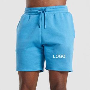2024, ropa deportiva para hombre con logotipo personalizado, pantalones cortos de gimnasio, algodón sostenible, forro polar de punto de 5 pulgadas, Jogger de felpa francesa, secado rápido para correr - Product Image 1