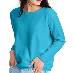 OEM superventas sudadera de Invierno para mujer nuevo diseño 100% Jersey de algodón color sólido con logotipo personalizado estampado suéter forrado - Product Image 1