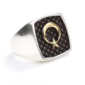 Anillo de Plata de Ley 925 para Hombre con Luna Creciente y Estrella en Relieve, Regalo Religioso Islámico - Product Image 3