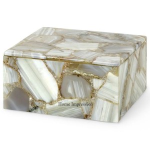 Logo personnalisé et taille disponible Aspect attrayant en marbre Porte-papier de soie en forme de rectangle Décoration de table et fournitures - Product Image 4