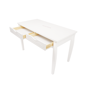 Grossistes en ligne de meubles pour enfants design ondulé mignon table d'étude blanche pour enfants en bois massif et bois MDF pour les âges 6-14 - Product Image 4
