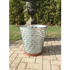 Cubo de carbón de Metal rústico de último diseño, herramientas para cenizas de fuego de jardín, patio, hechas de madera para fogatas al aire libre - Product Image 1