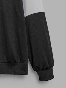 Sudadera con capucha de bloque de color de talla grande para mujer, de alta calidad OEM, venta al por mayor, temporada de invierno, insignia de técnica de tinte de corbata con capucha - Product Image 3