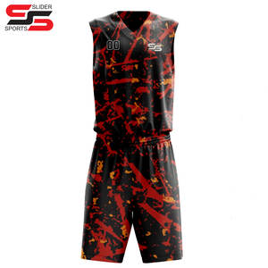 Shorts de basket-ball d'été Design personnalisé en gros Ensemble de gilets de basket-ball réversibles à sublimation pour enfants - Product Image 1