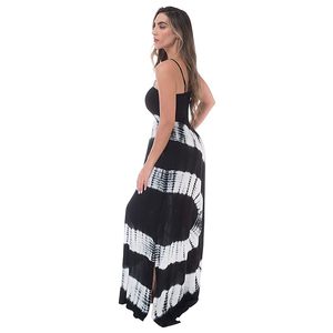 Summer Vibes Rayon Tie-Dye Women's Wear Long Backless Dress Designing Tie Dye Work Maxi Dress Sleeveless Beach Wear Long Dress - Product Image 2