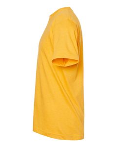 Camiseta Unisex de Mezcla Triple Color Amarillo Jaspeado, Camiseta Unisex de Jersey Fino, Camisetas Amarillo Jaspeado - Product Image 5