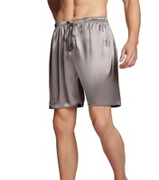 Mode couleur unie soyeux fait lâche exercice boxe combat hommes Satin Shorts boxeurs soie Shorts été respirant Shorts