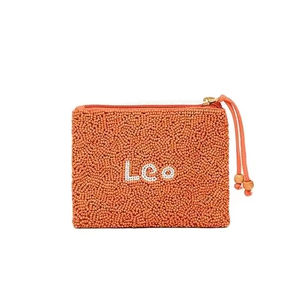 Exclusivo de lujo único bordado hecho a mano naranja y blanco con cuentas Leo monedero con estilo Top Premium tendencia de la India - Product Image 1