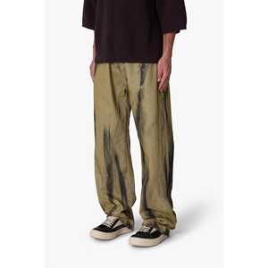 Pantalones vaqueros ultralargos con efecto tie-dye en negro/verde - Product Image 5