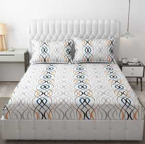 Ensemble de draps de lit 3 pièces en coton de qualité élégante Impression florale solide Style classique Confortable et idéal pour les cadeaux - Product Image 3