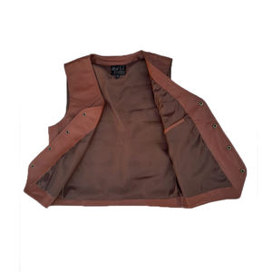 100% véritable peau de vache en cuir gilet réversible moto Club gilet bouton décorations décontracté impression imperméable respirant pour - Product Image 3