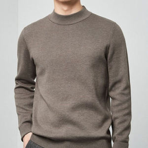 Suéter blanco para hombre, prendas de punto suave, manga larga, informal, invierno, cálido, Color sólido, cuello redondo, jersey de moda - Product Image 2